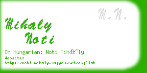 mihaly noti business card